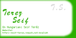 terez seif business card