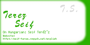 terez seif business card